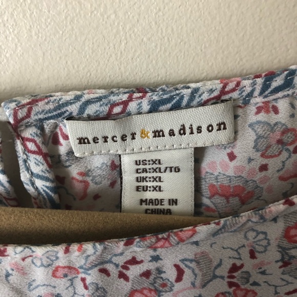 Mercer & Madison Paisley and Strip Blouse - Picture 6 of 6